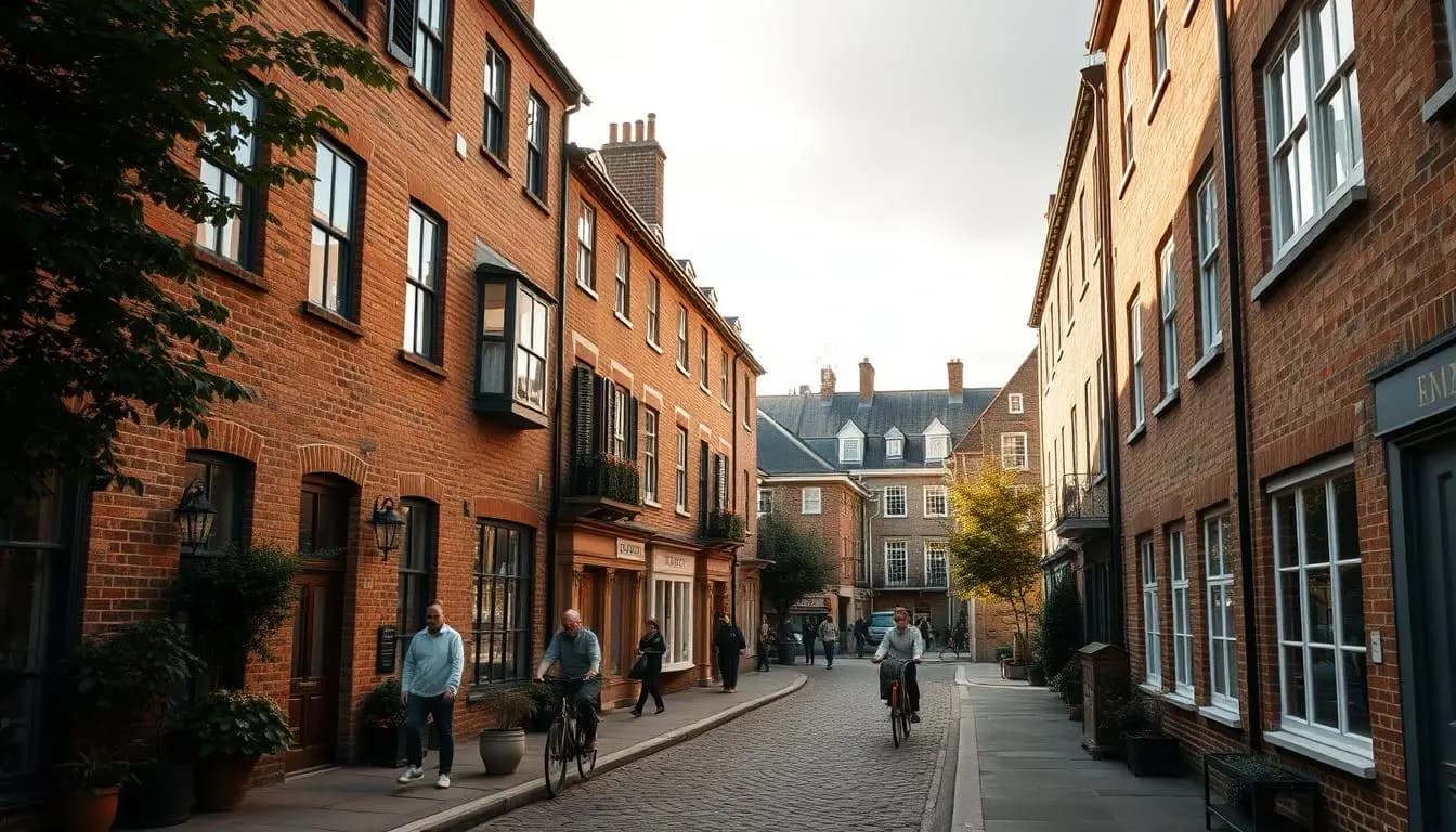 Street in Cambridge city