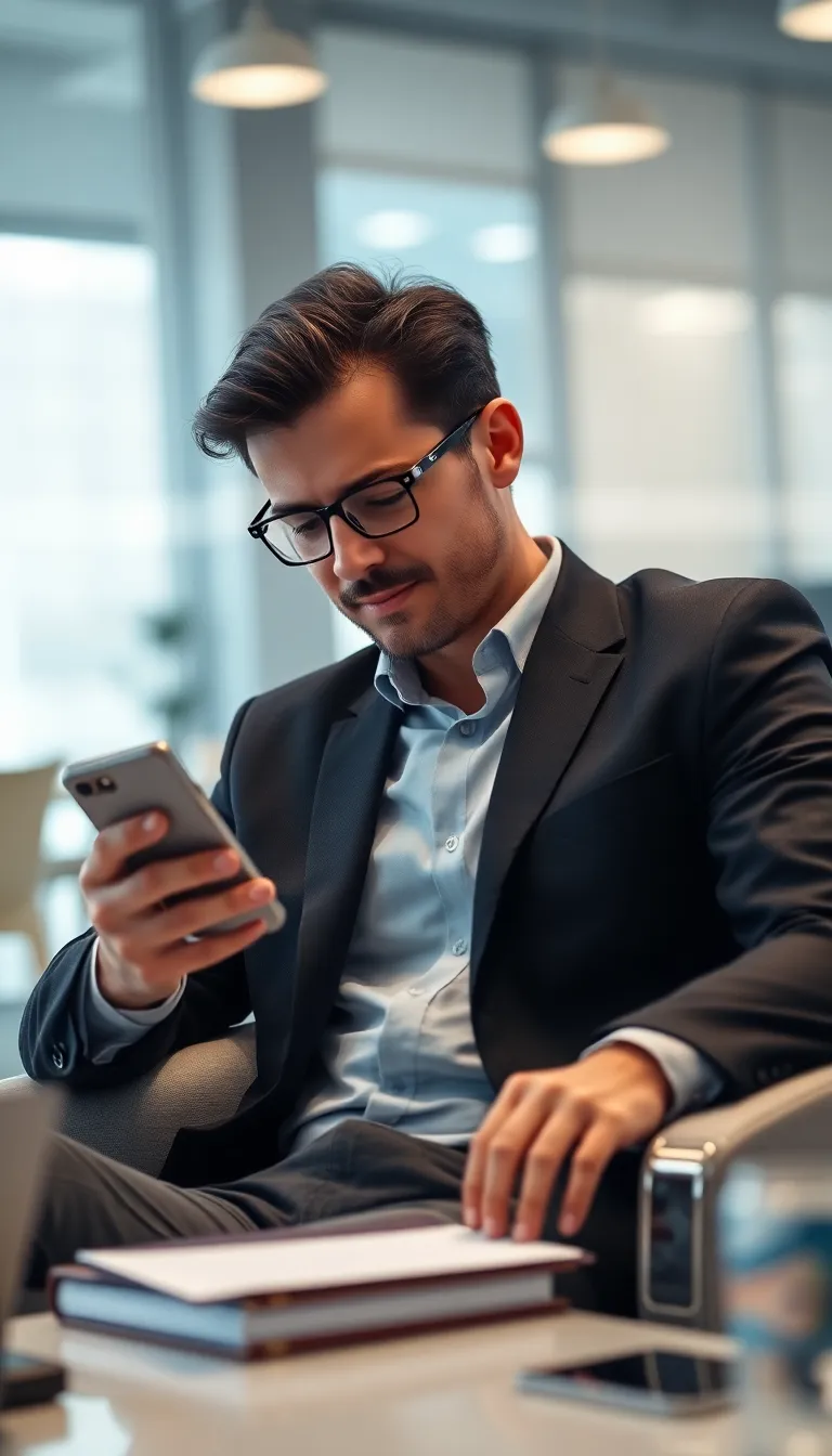 Man reading FAQs on Rideexec London chauffeur service website