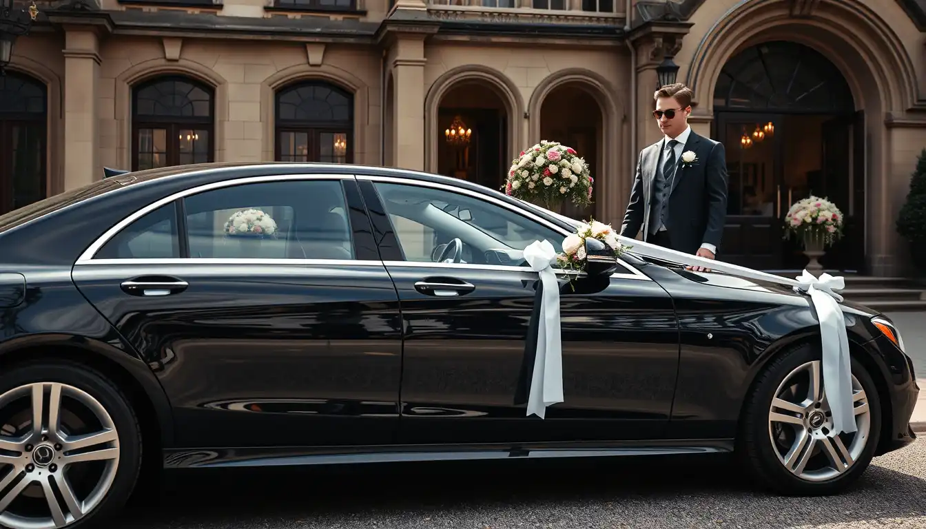 wedding chauffeur car in london by rideexec